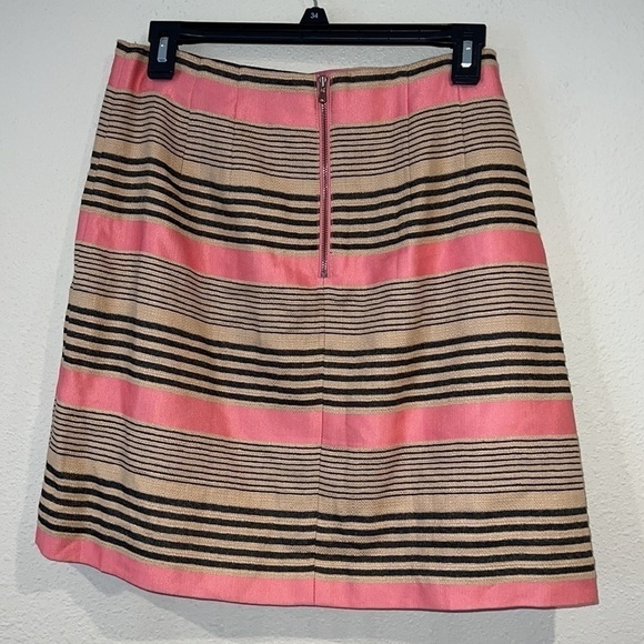 Women’s LOFT striped classic business casual zipper skirt sz 6 - Picture 3 of 4